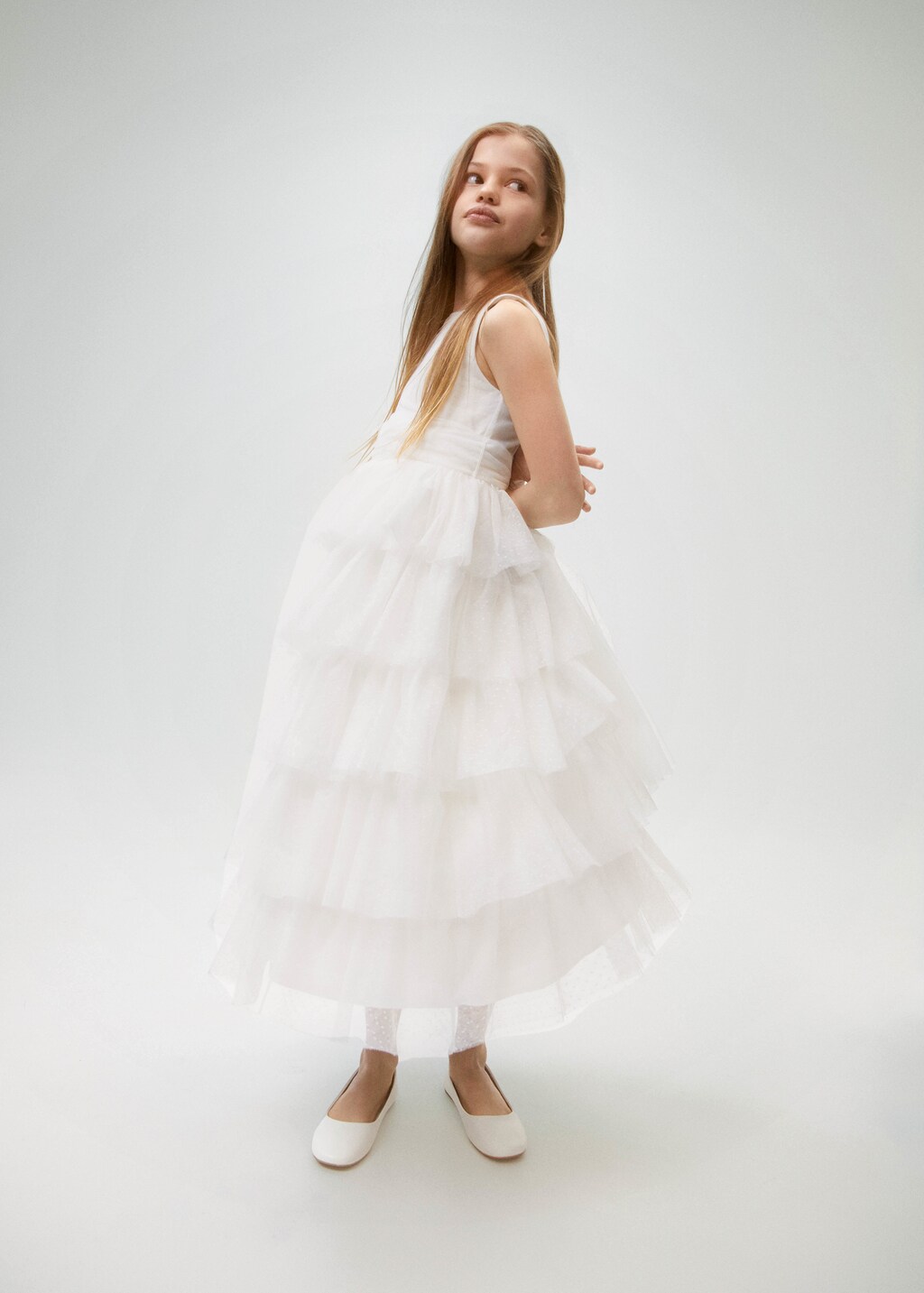 Ruffled tulle dress - Details of the article 6