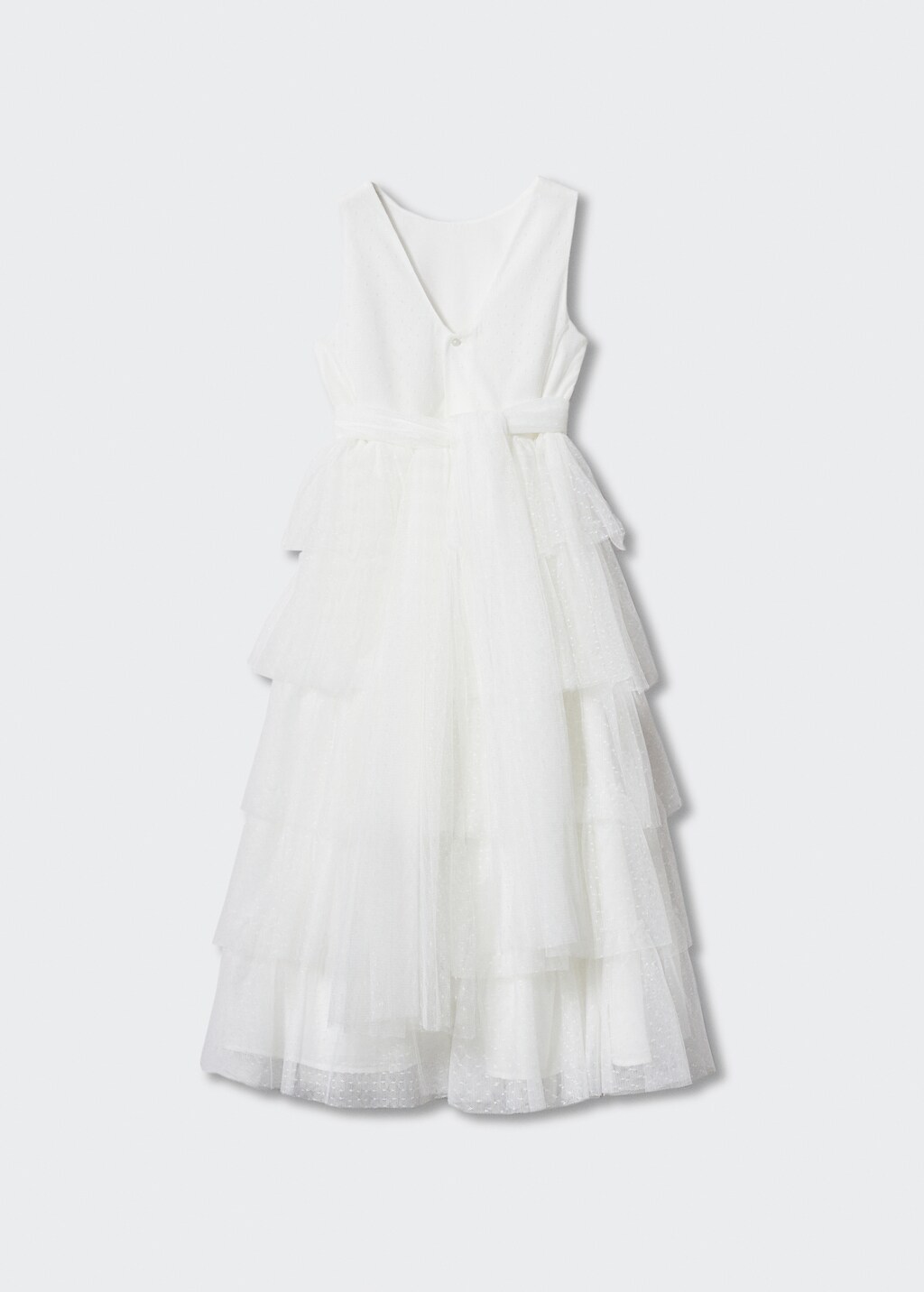 Ruffled tulle dress - Reverse of the article