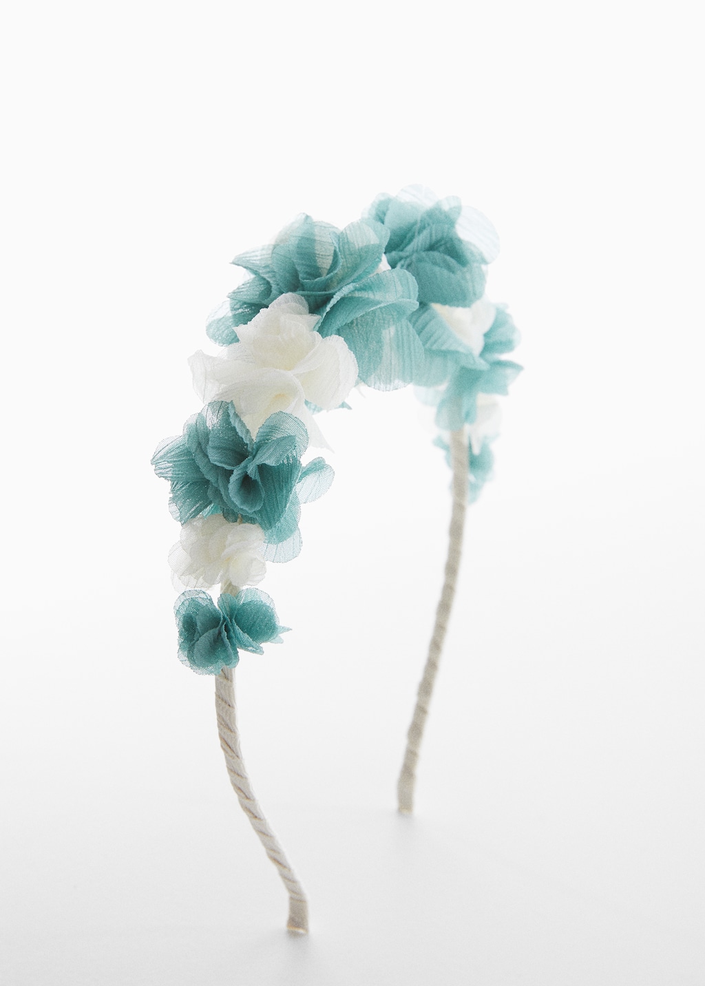 Headband with embossed flowers - Medium plane