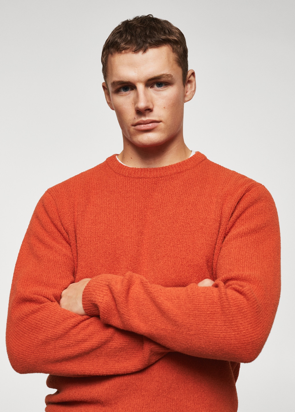 Textured cotton sweater - Details of the article 1