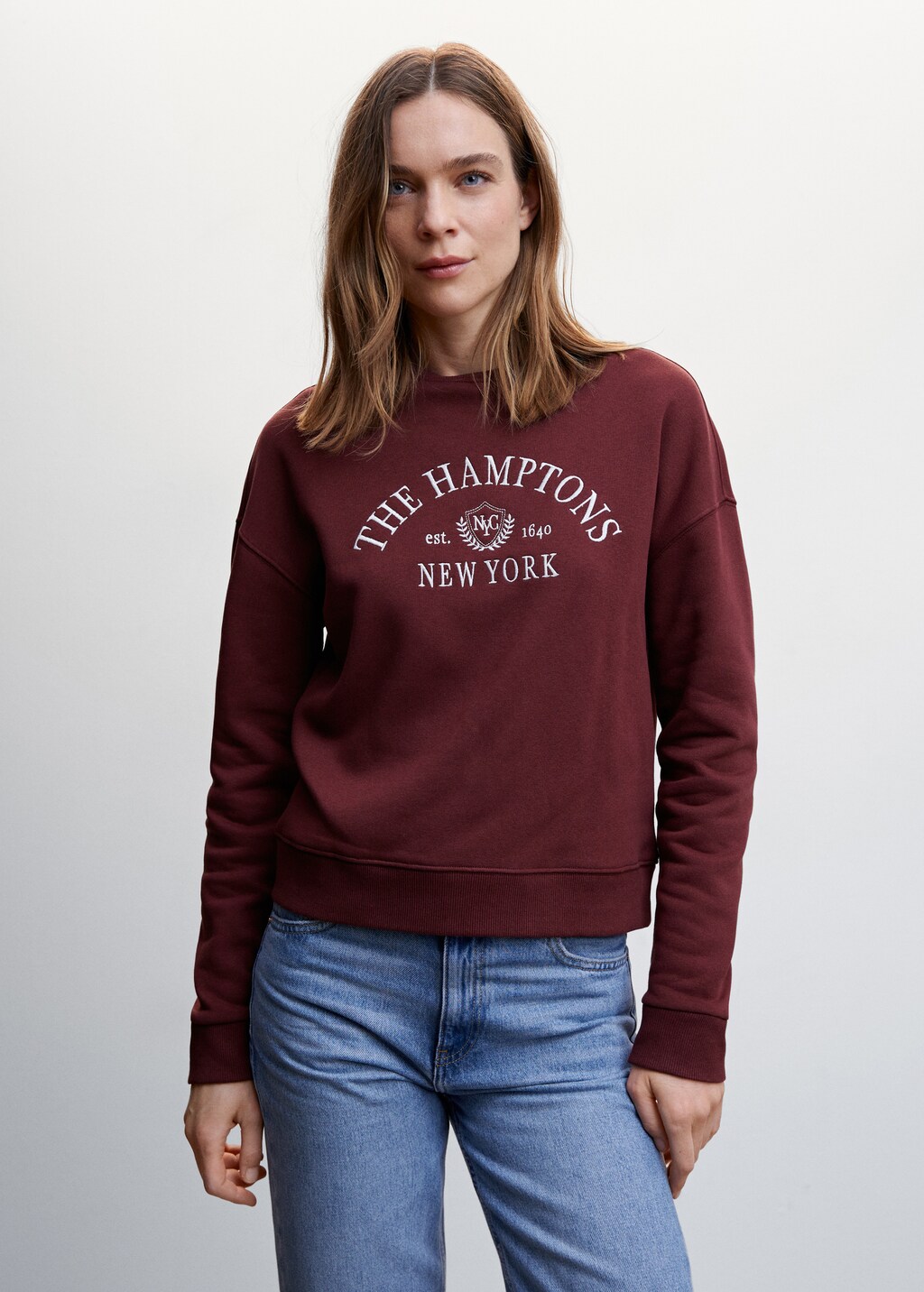 Embroidered message sweatshirt - Medium plane