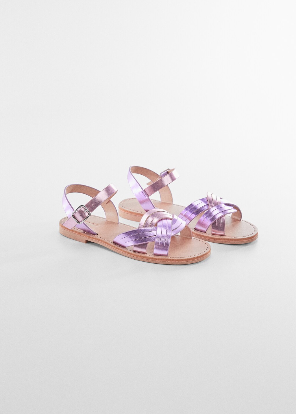 Criss-cross straps sandals - Medium plane