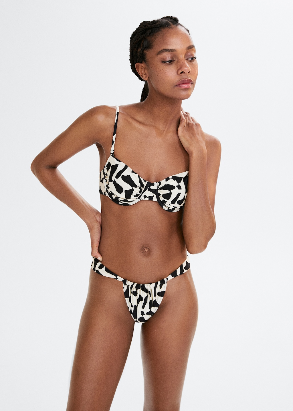 Printed bikini bottom - Medium plane