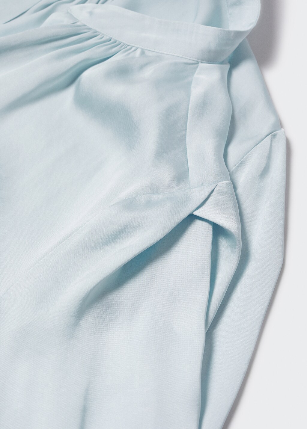 Mandarin-collar satin blouse - Details of the article 8