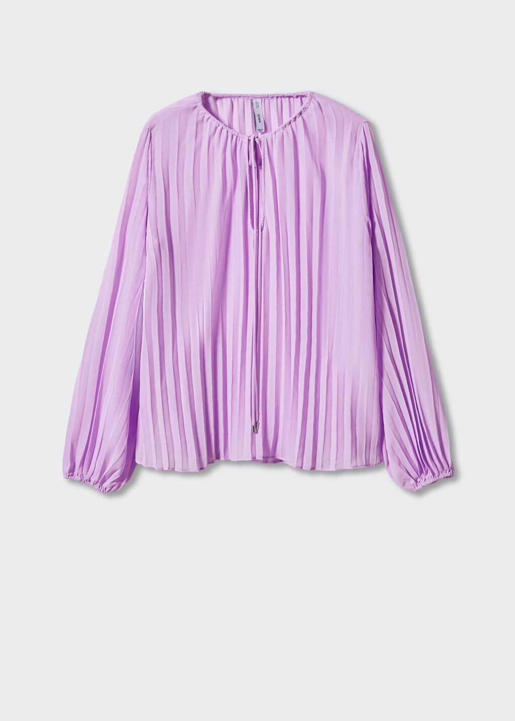 Pleated blouse with puffed sleeves - Article without model