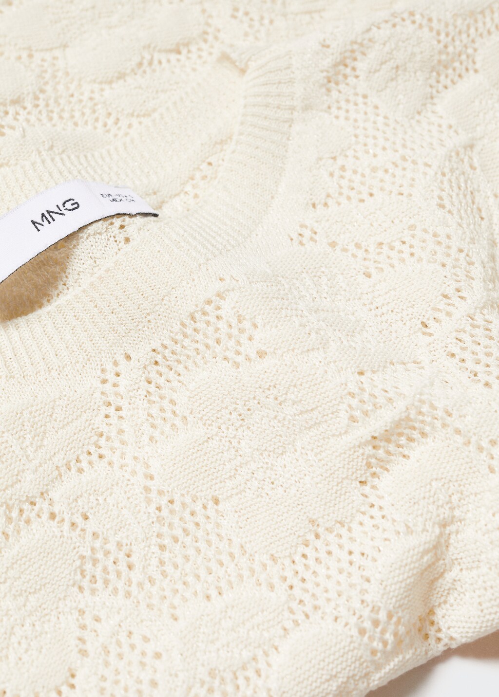 Floral openwork knitted top - Details of the article 8