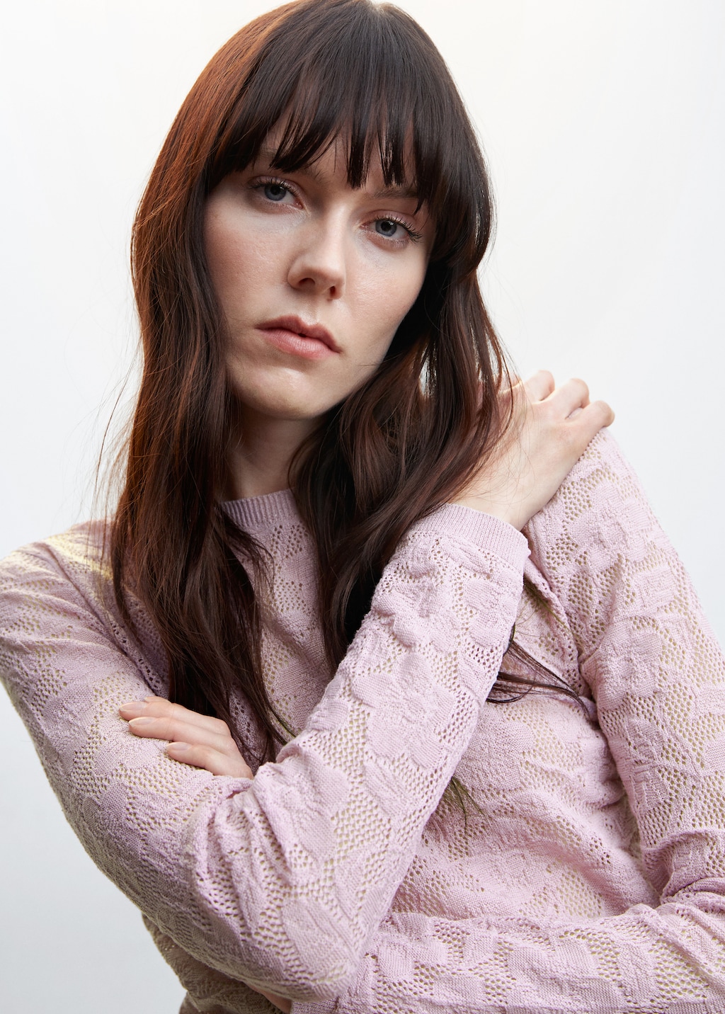 Floral openwork knitted top - Details of the article 1