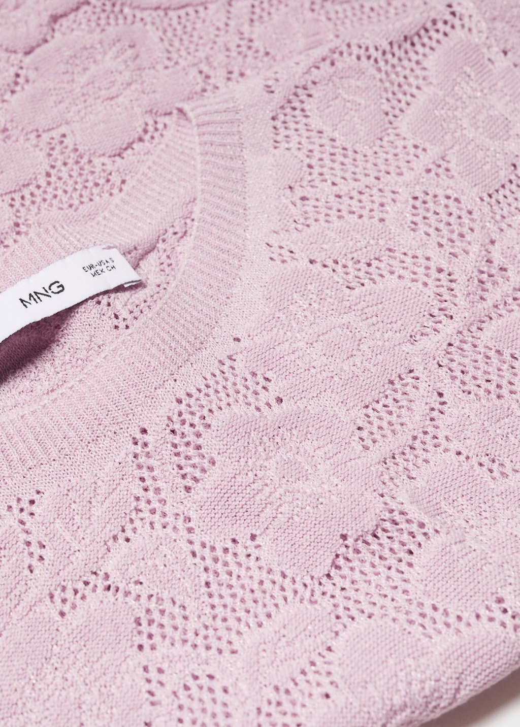 Floral openwork knitted top - Details of the article 8