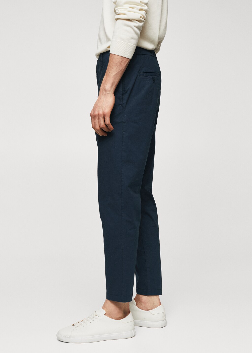 Slim-fit cotton trousers - Details of the article 4