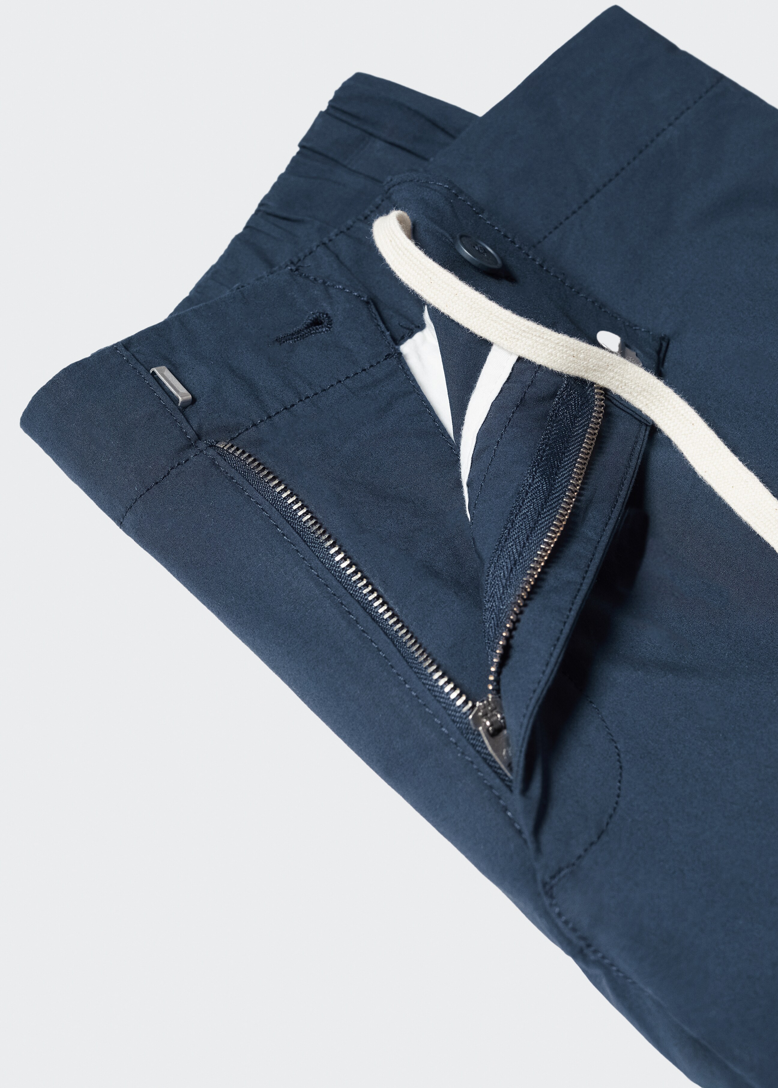 Slim-fit cotton trousers - Details of the article 8