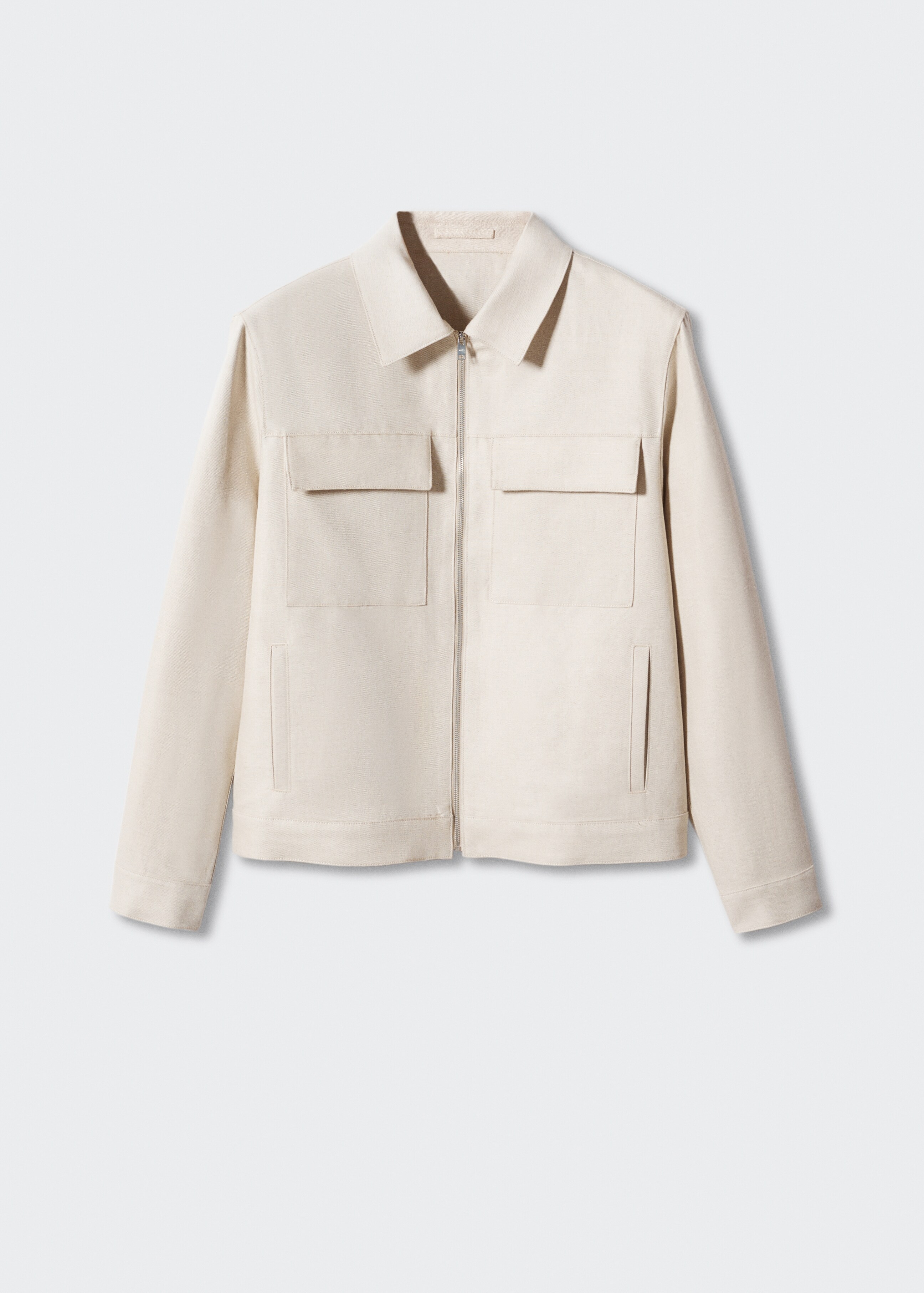 Pocket linen-blend jacket - Article without model