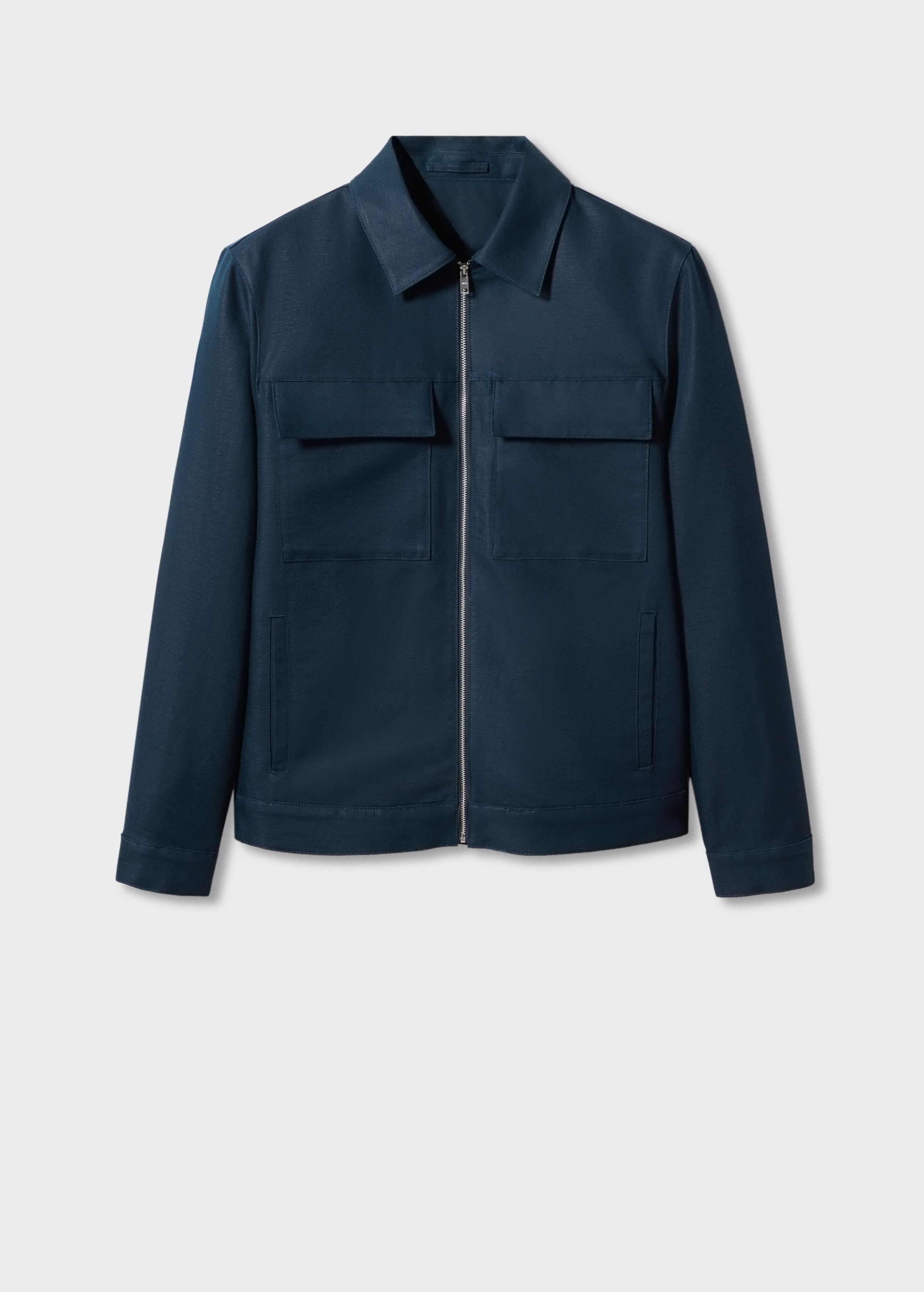 Pocket linen-blend jacket - Article without model