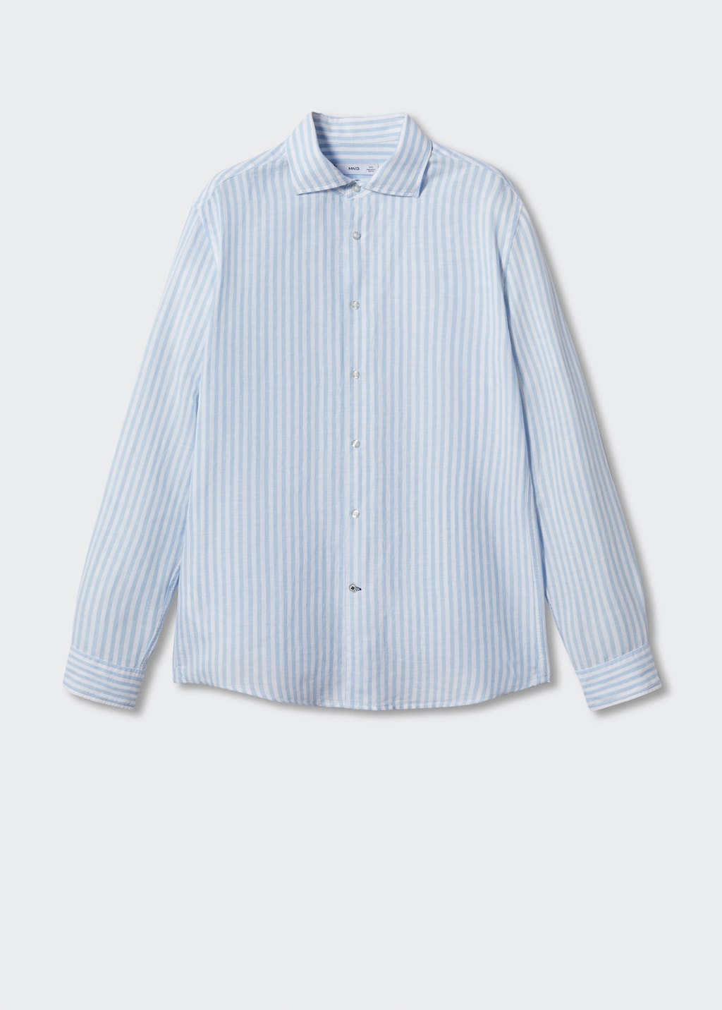 Slim fit striped linen shirt - Article without model