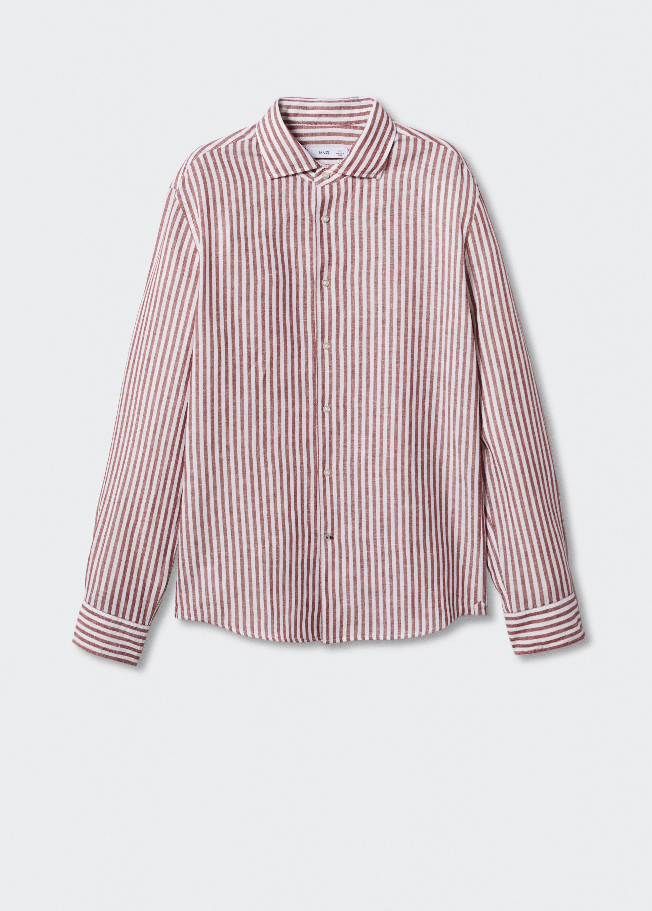 Slim fit striped linen shirt - Article without model