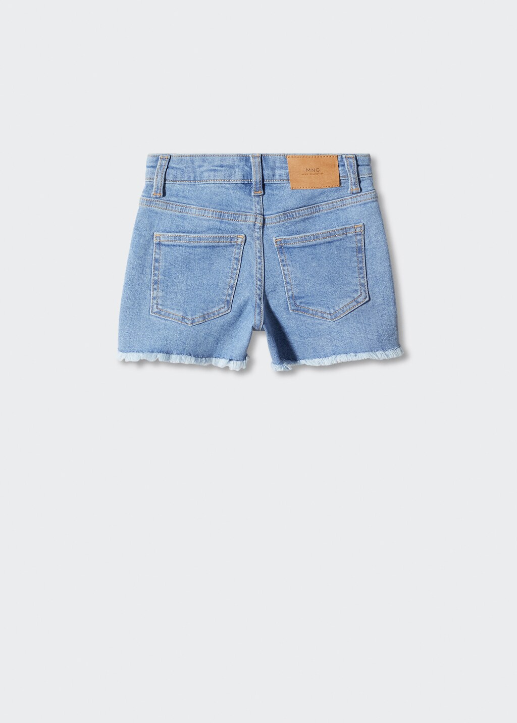 Jeansshorts mit ausgefranstem Saum - Rückseite des Artikels