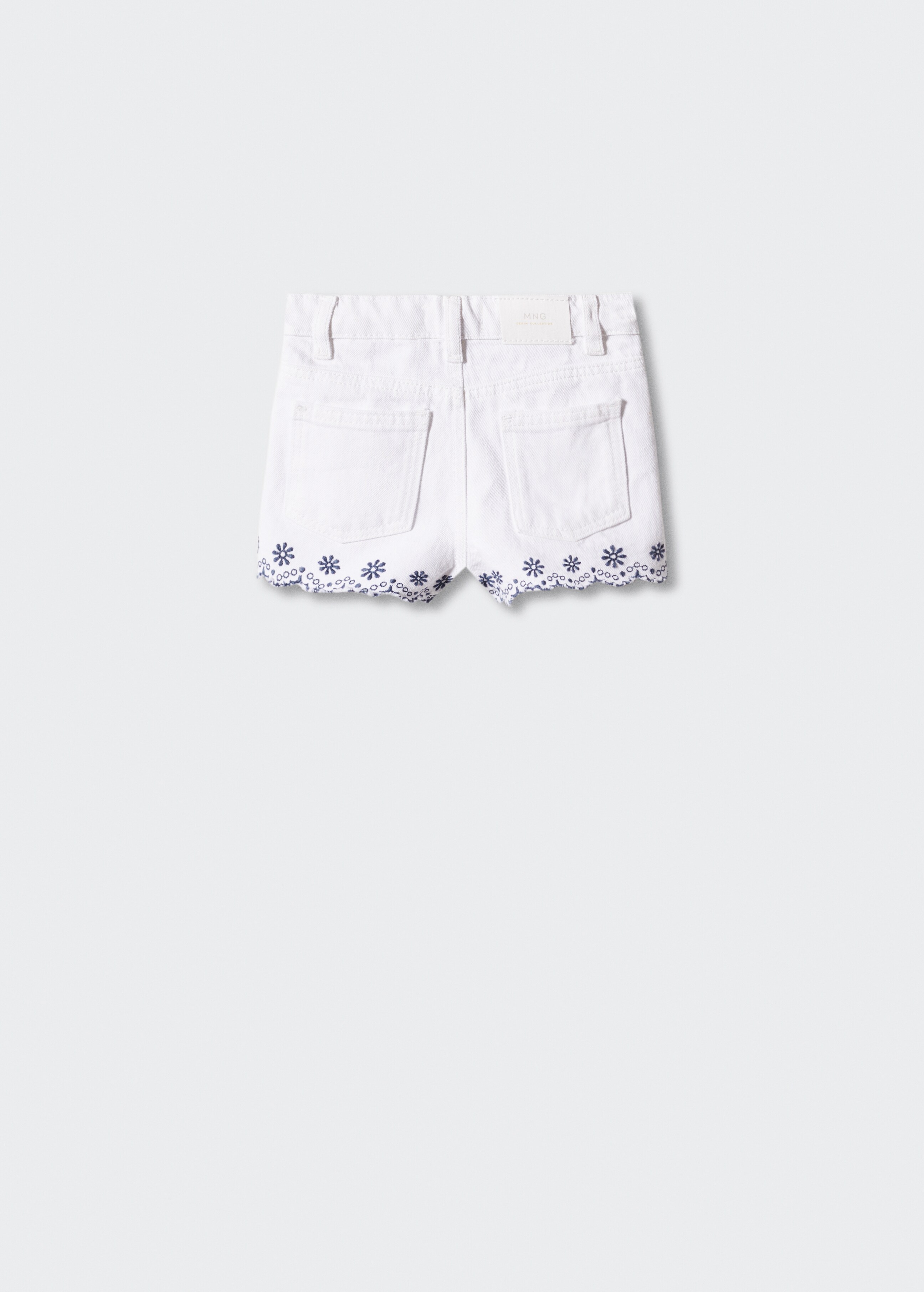 White denim shorts - Reverse of the article