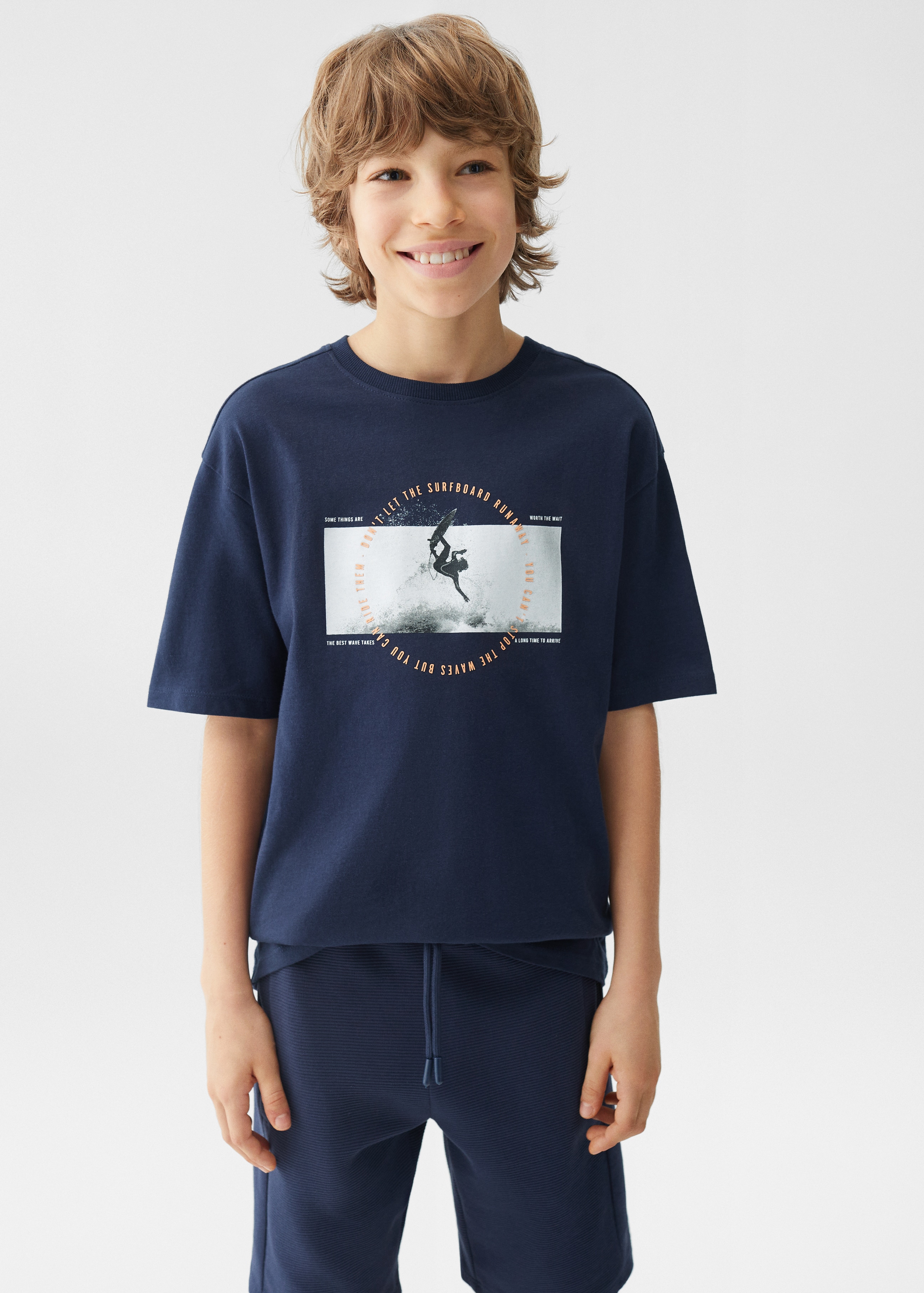 Camiseta algodón estampada - Plano medio