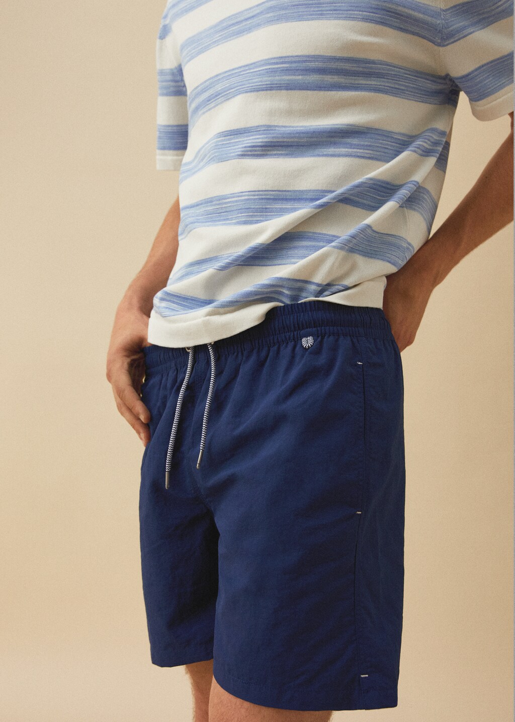 Cord plain swimming trunks - Details of the article 7