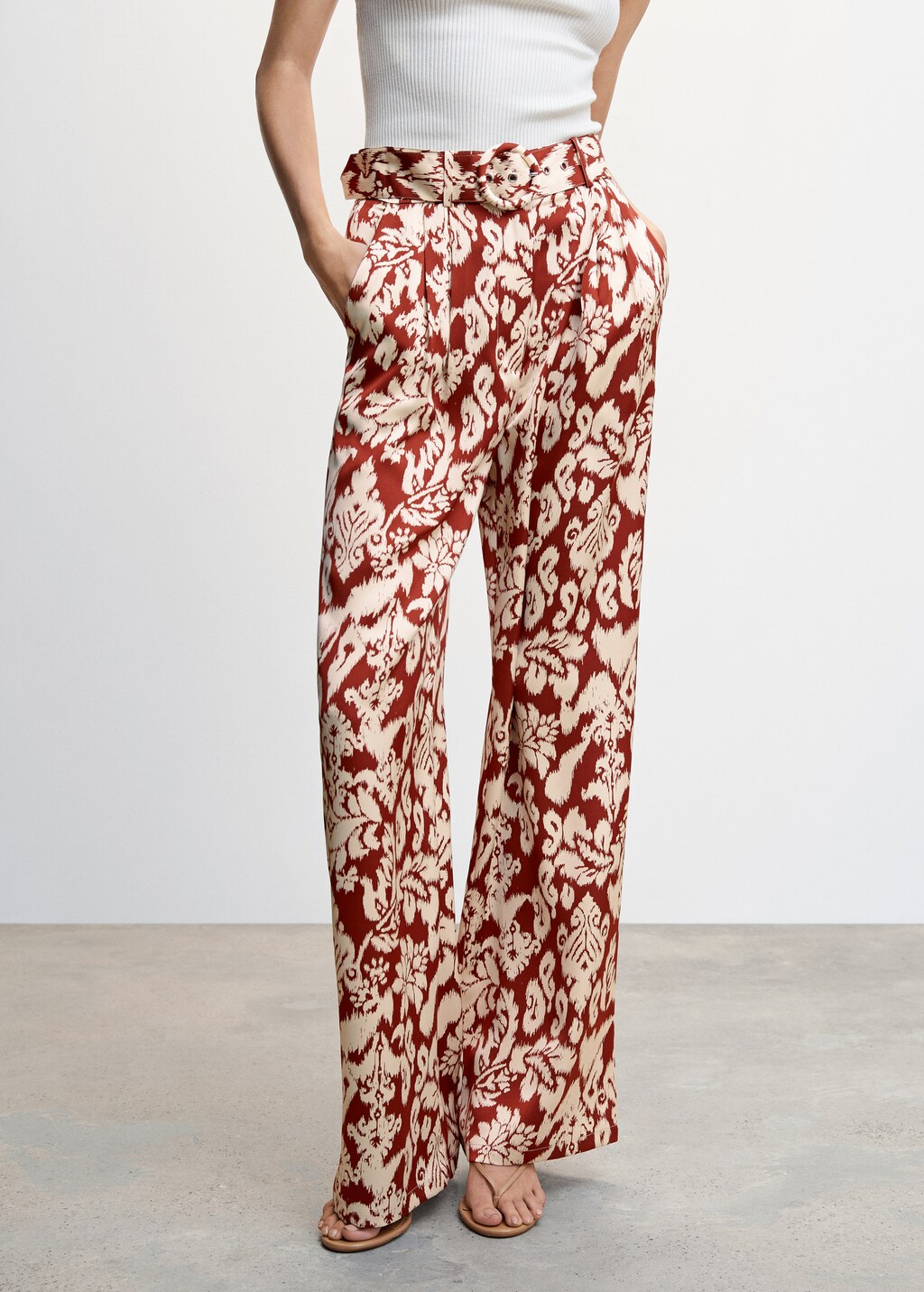 Printed palazzo trousers - Medium plane