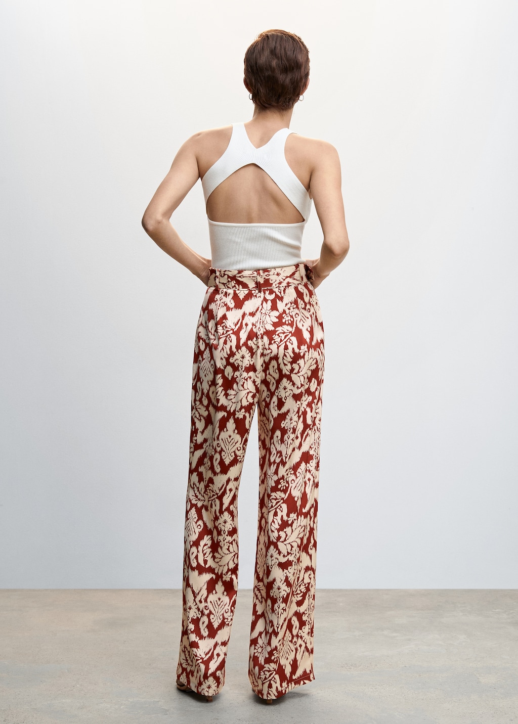 Printed palazzo trousers - Reverse of the article