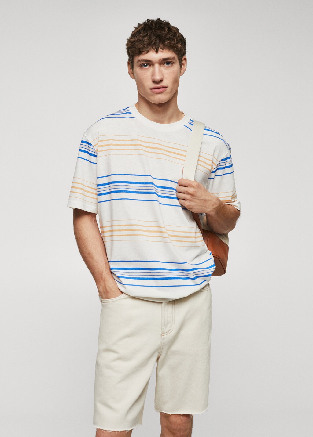 Textured striped T-shirt - Medium plane