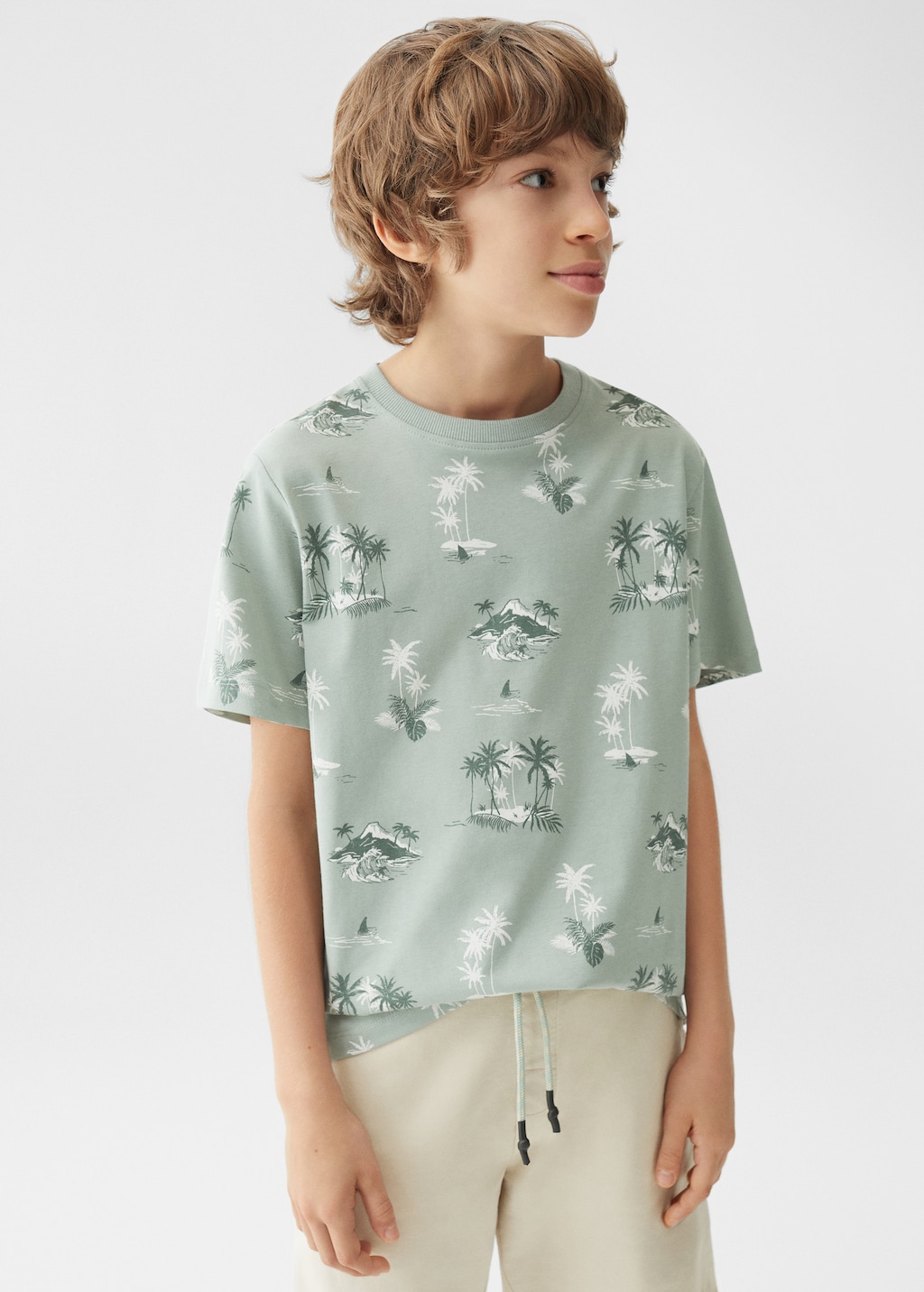 Palm print T-shirt - Medium plane