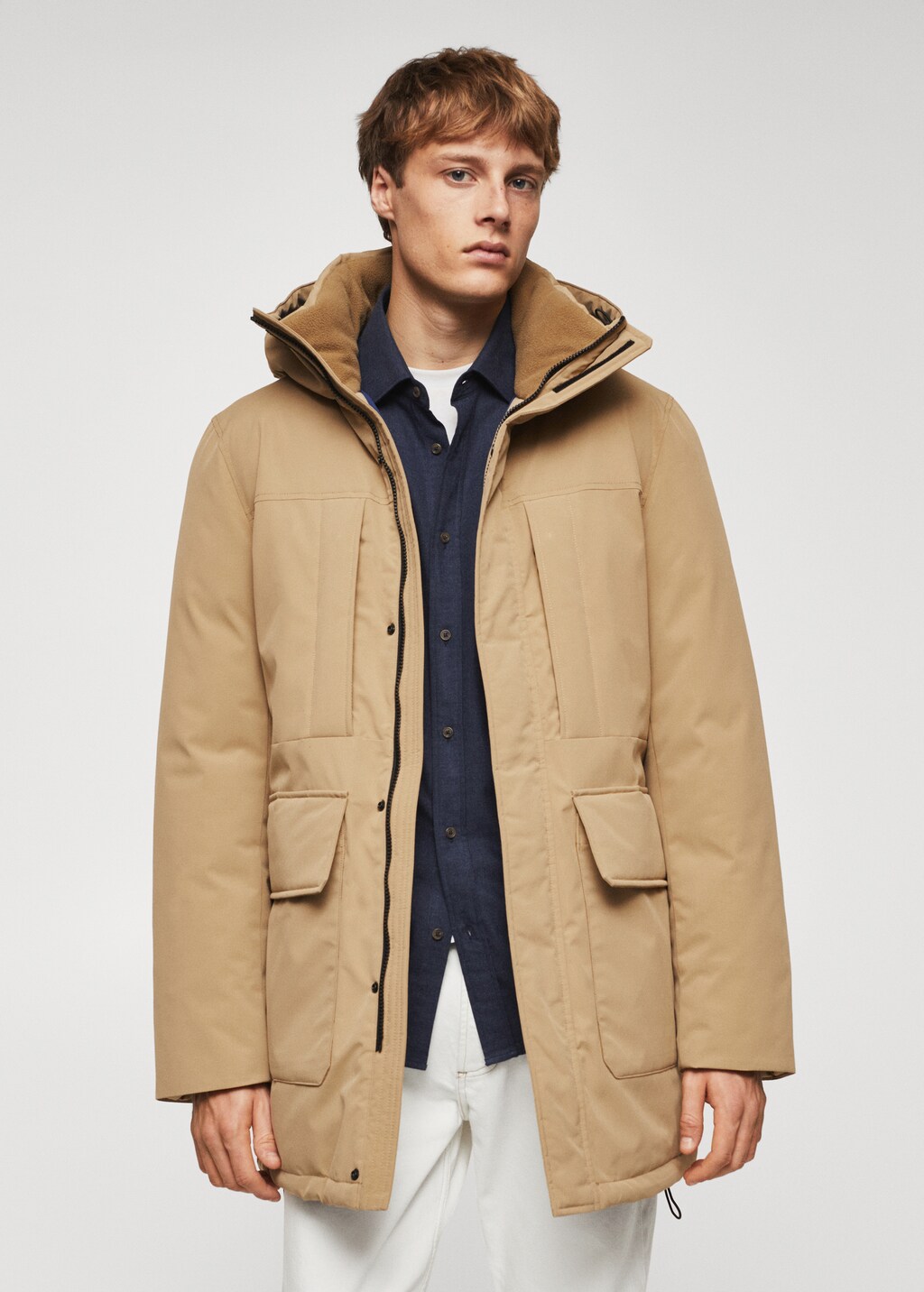 Quilted hooded parka - Medium plane