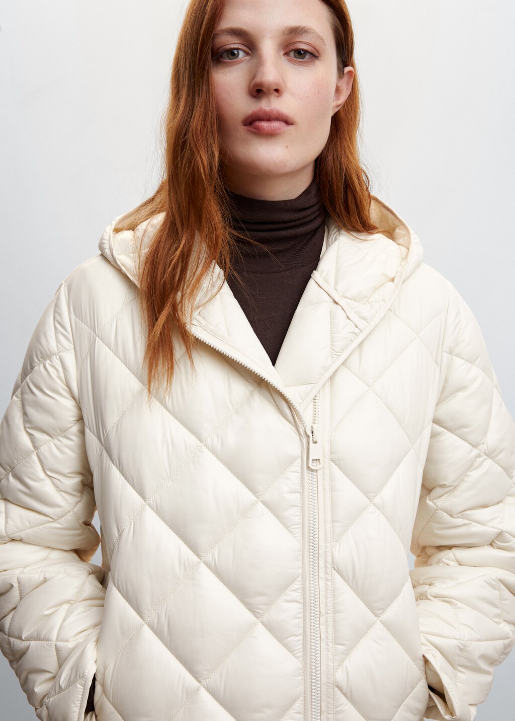 Hood quilted coat - Details of the article 6