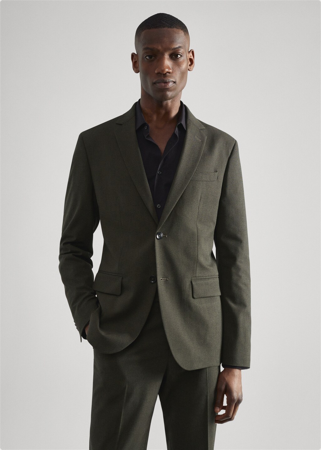 Slim-fit suit jacket - Medium plane