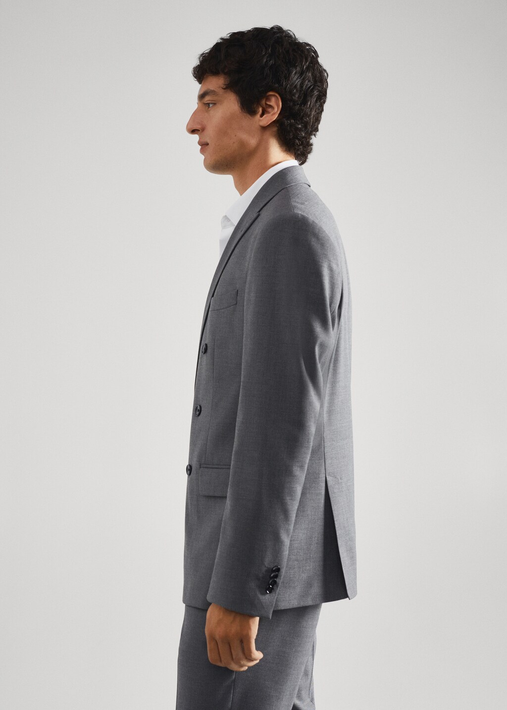 Slim fit double-breasted suit blazer - Details of the article 6