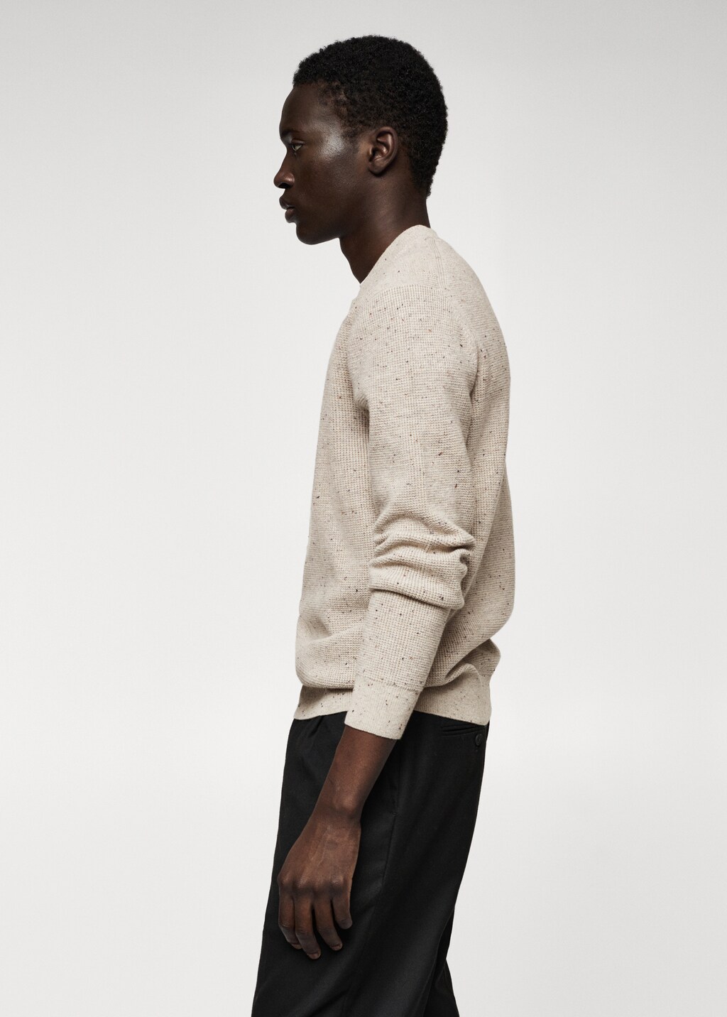 Structured flecked sweater - Details of the article 6