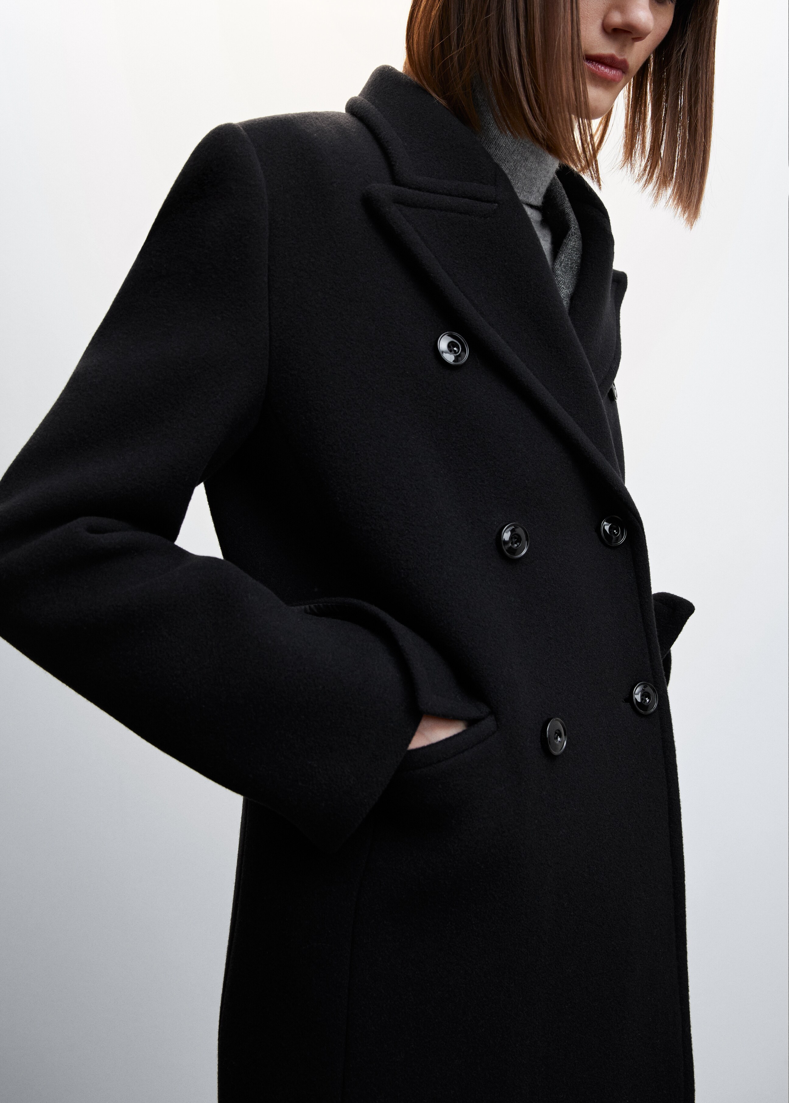 Double-breasted wool coat - Details of the article 6