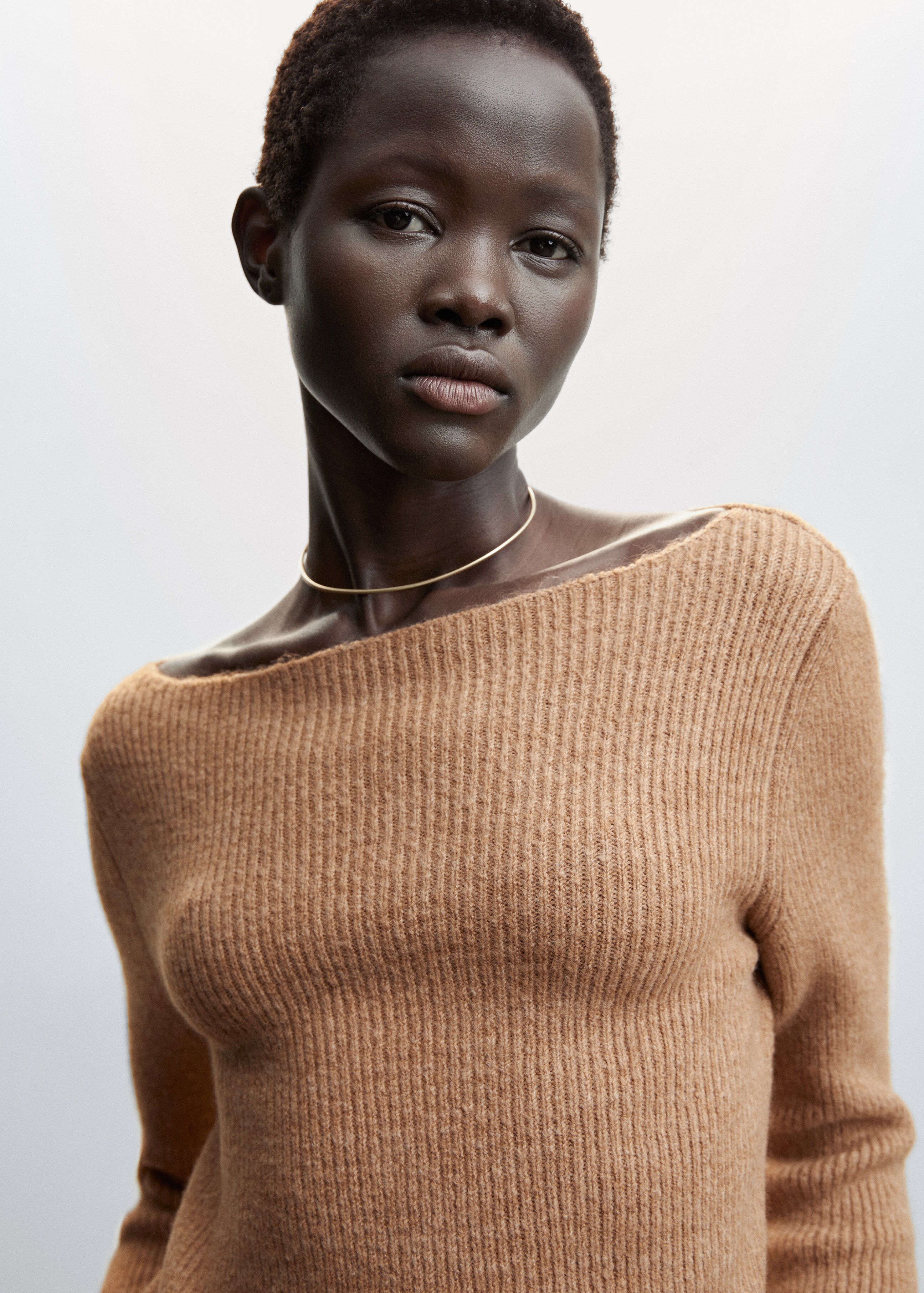 Boat neck ribbed sweater - Details of the article 6