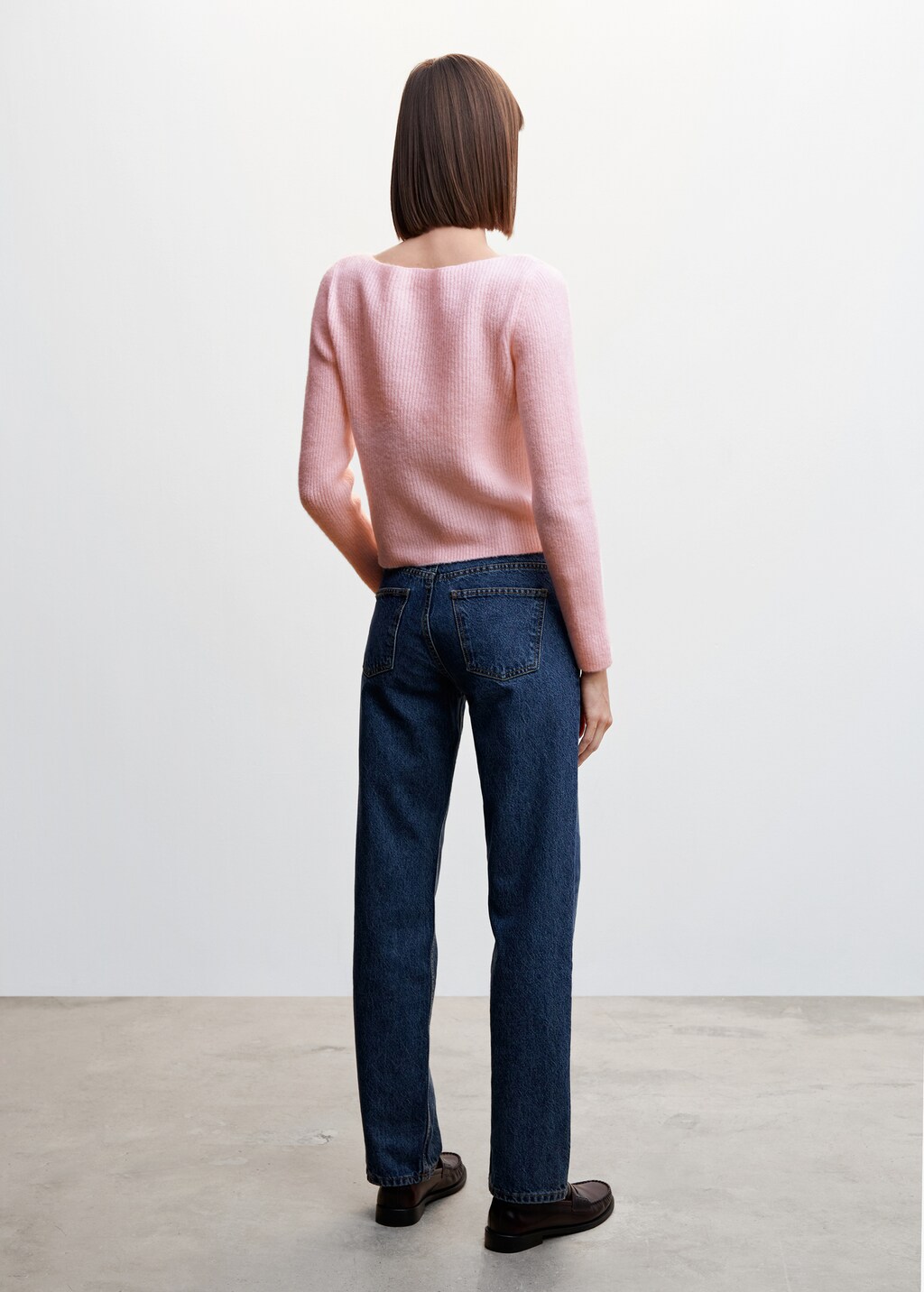 Boat neck ribbed sweater - Reverse of the article