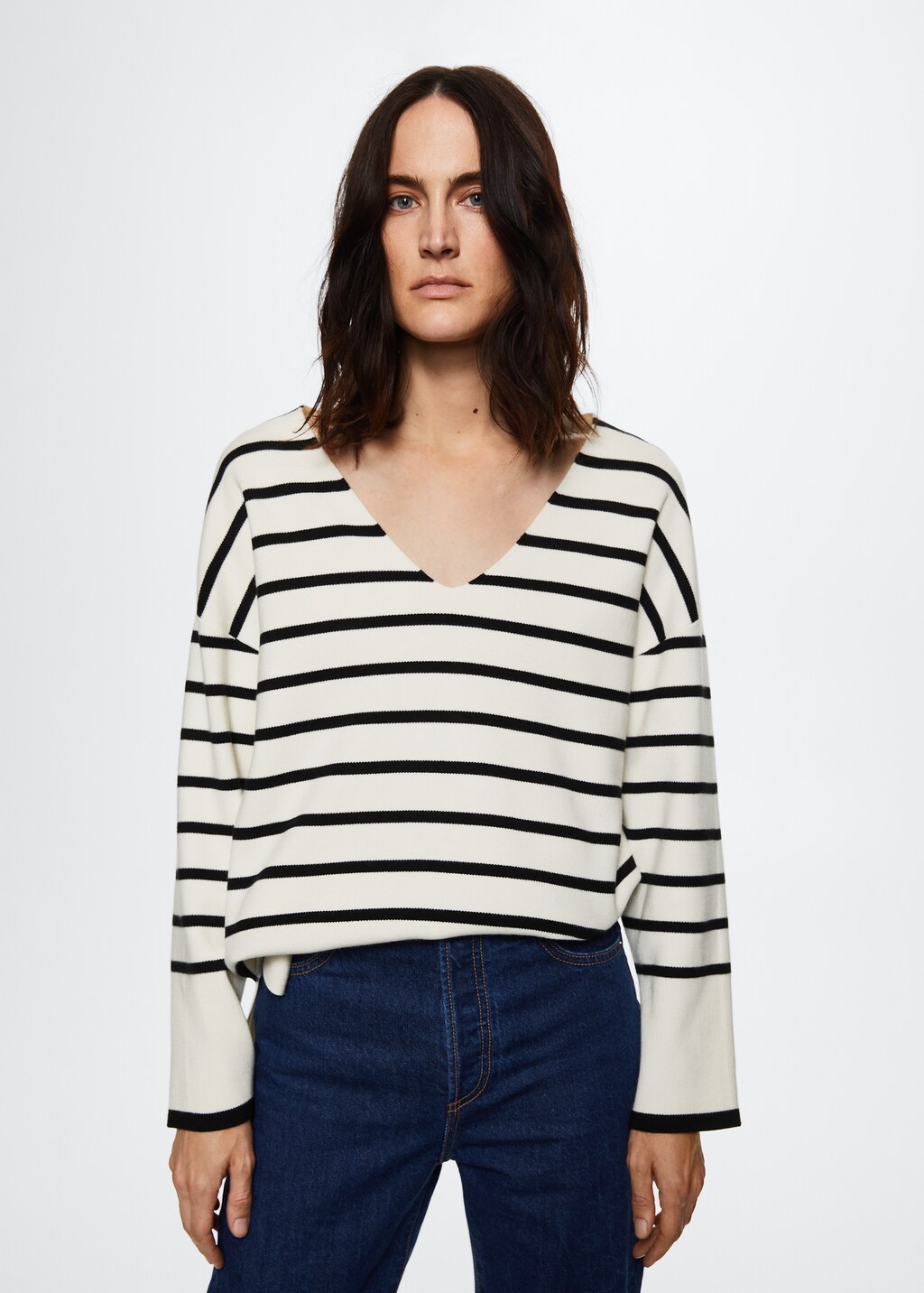 Oversized striped sweater - Medium plane