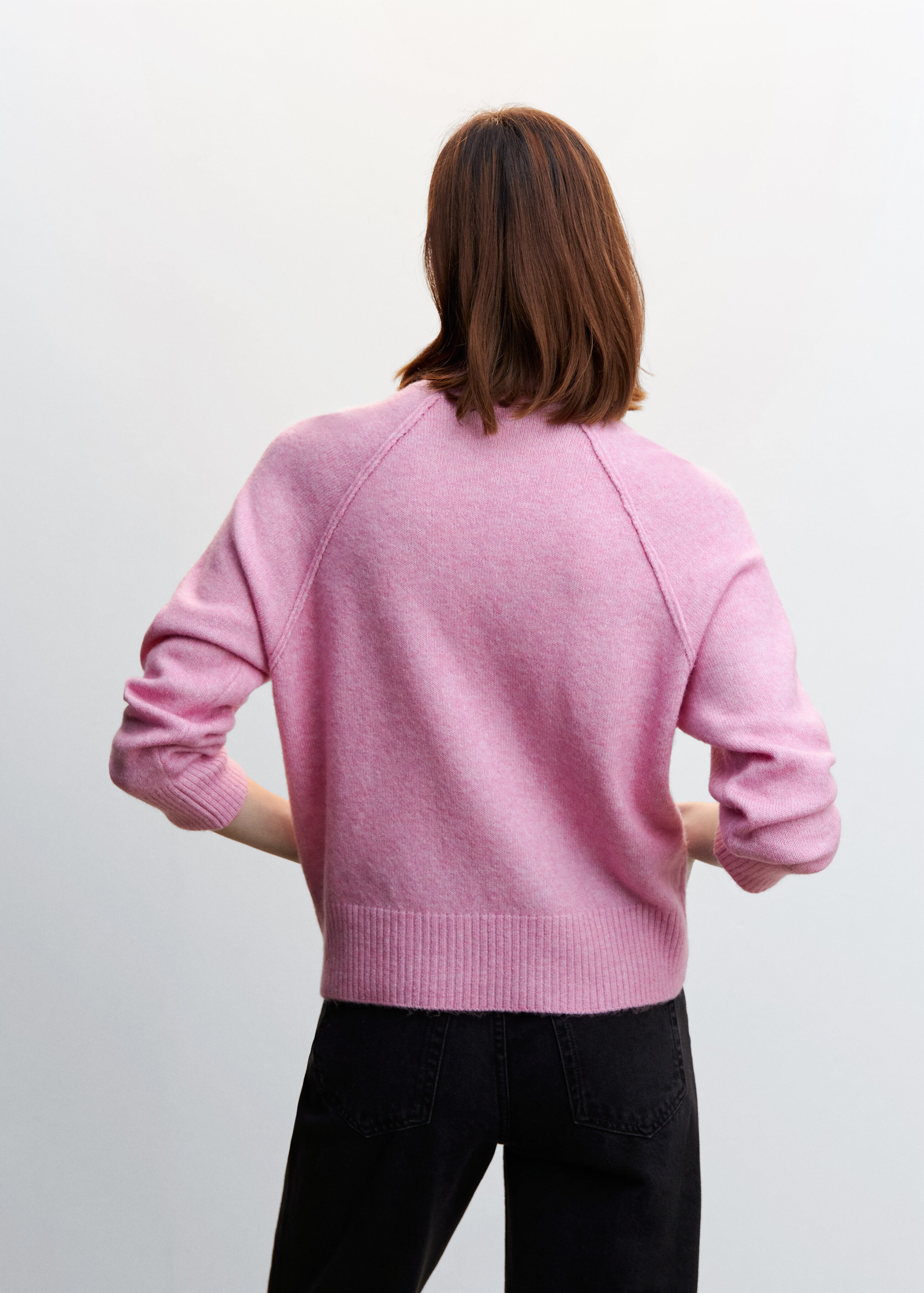 Turtleneck sweater with seams - Reverse of the article