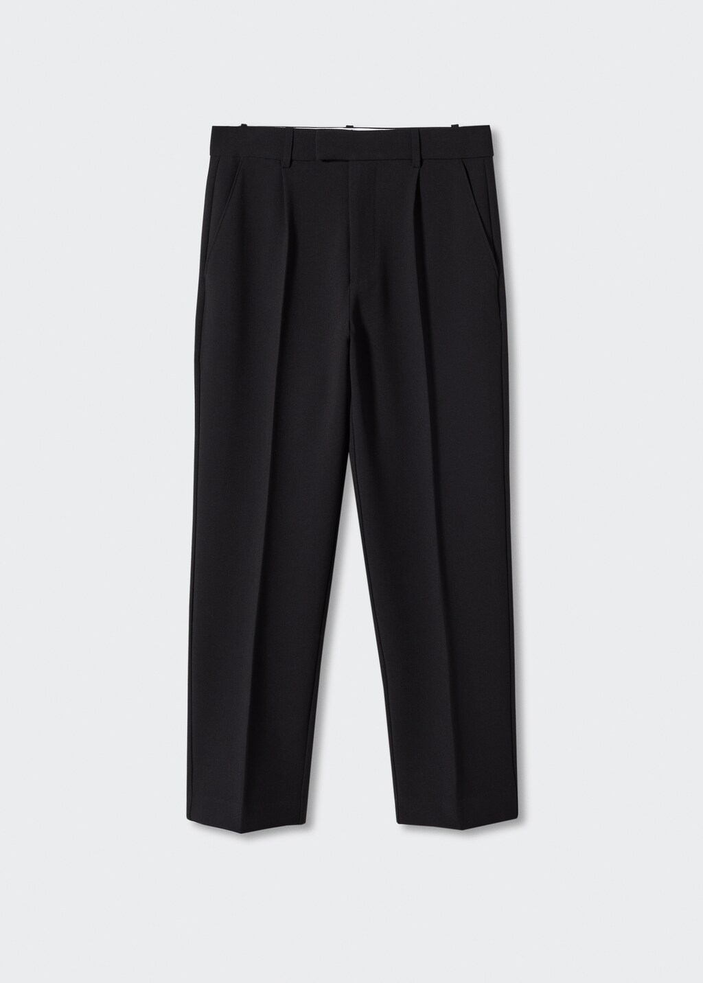 Pleat straight trousers