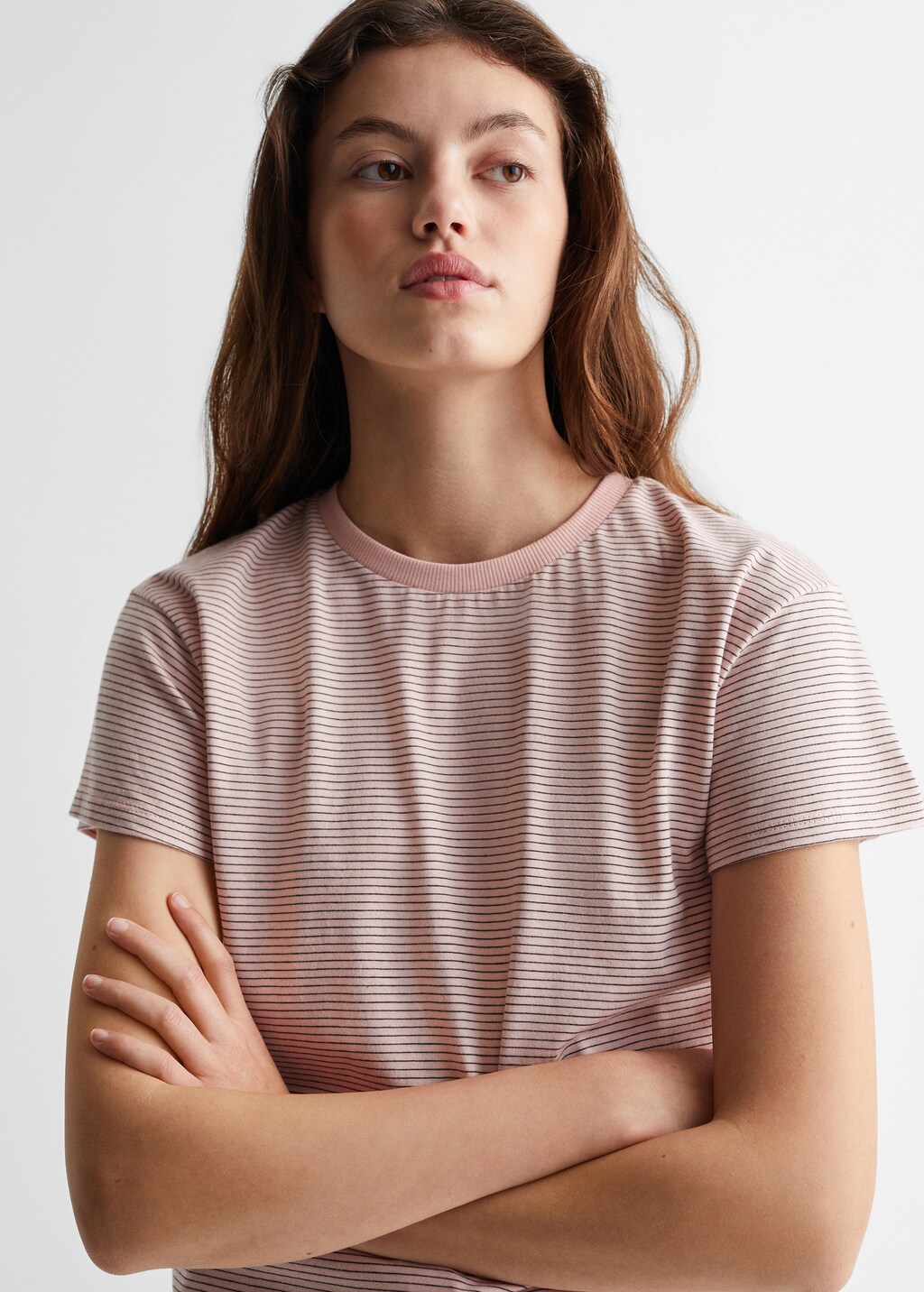 Striped cotton T-shirt - Details of the article 1