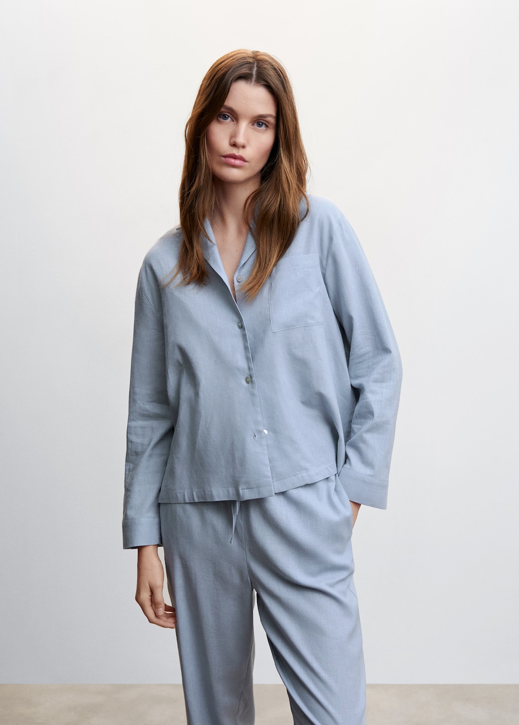 Linen pyjama shirt - Medium plane