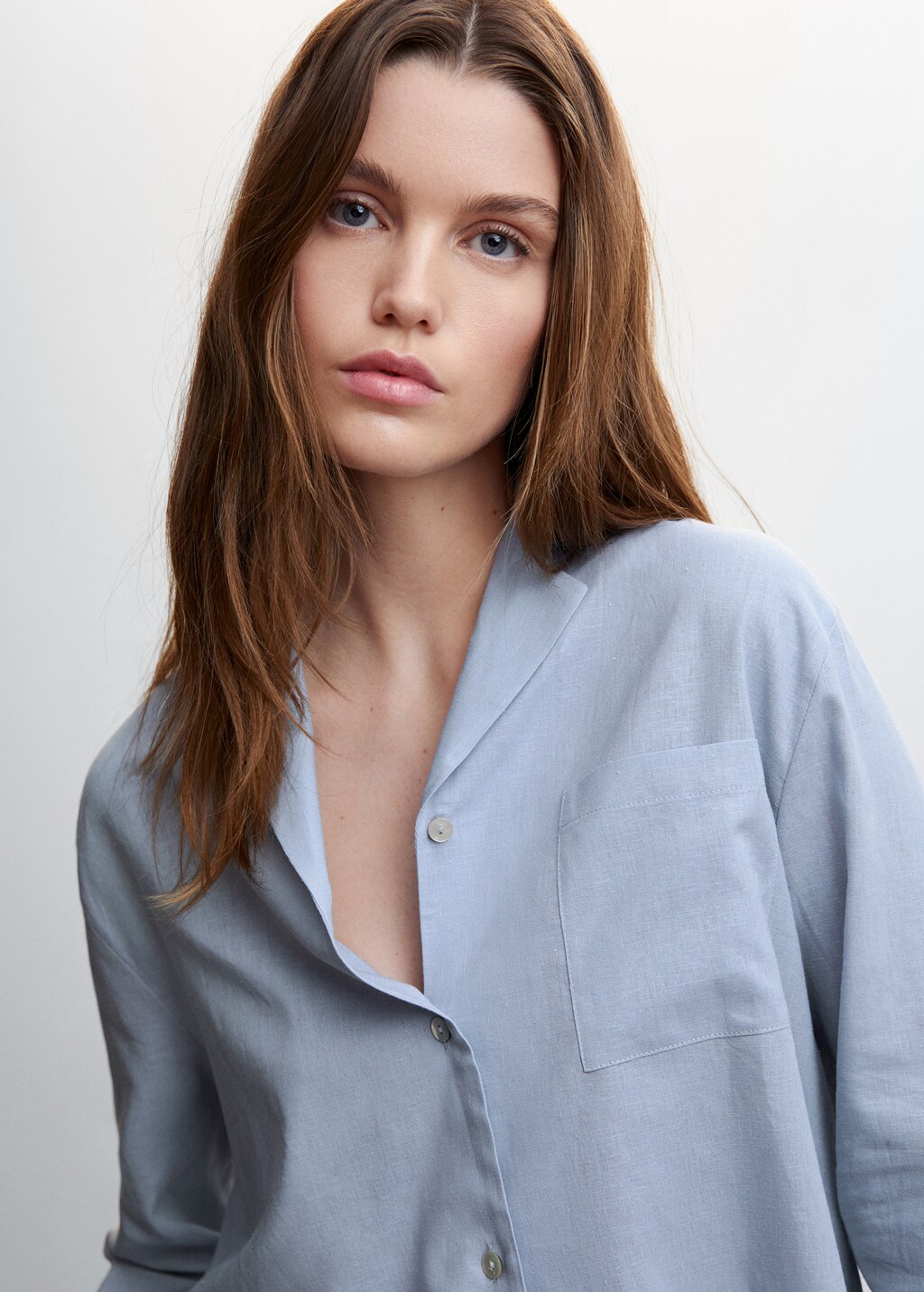 Linen pyjama shirt - Details of the article 1