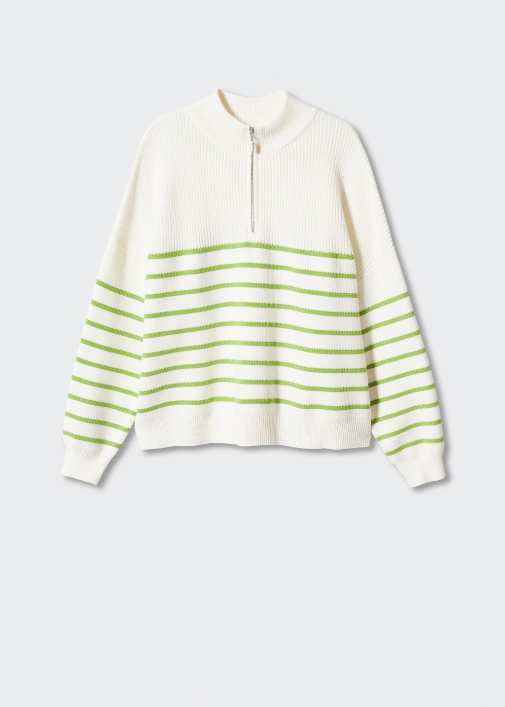 Striped sweater with zip - Article without model