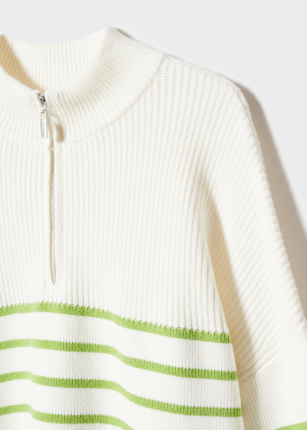 Striped sweater with zip - Details of the article 8