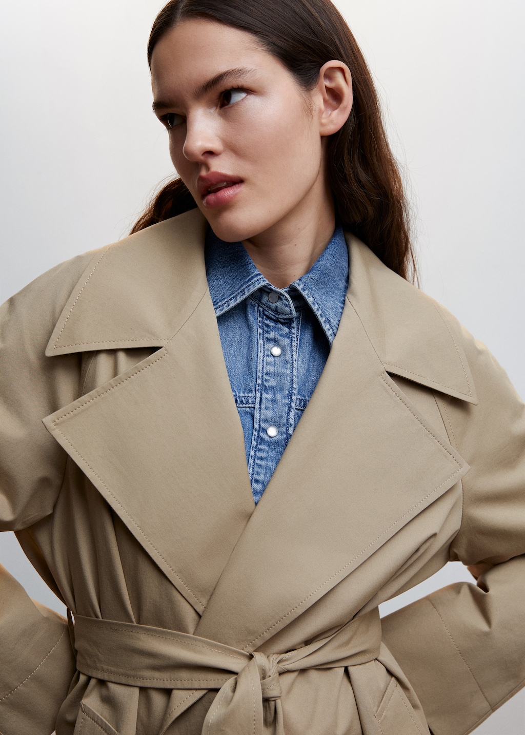 Oversized katoenen trenchcoat - Detail van het artikel 1