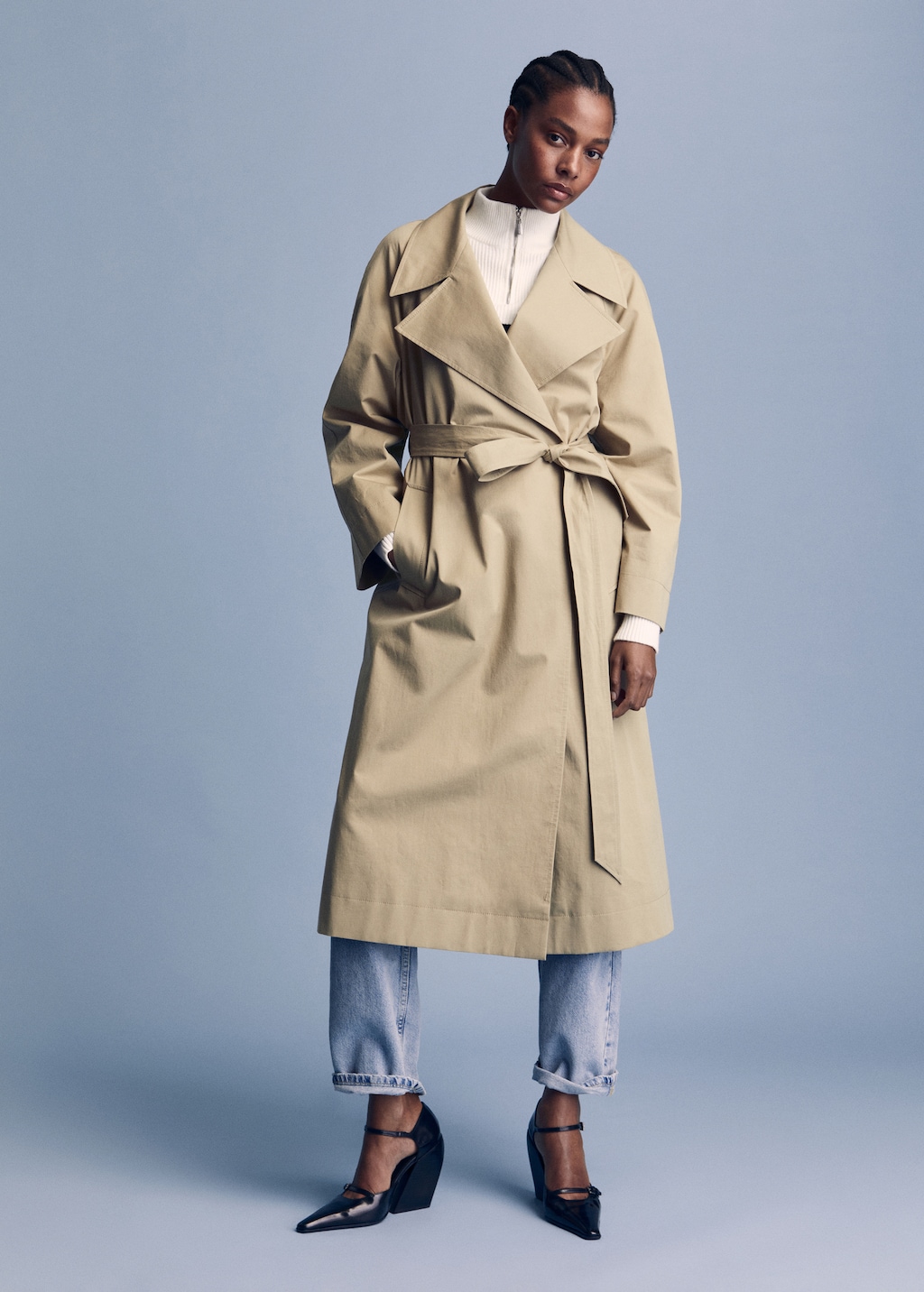 Oversized katoenen trenchcoat - Detail van het artikel 6