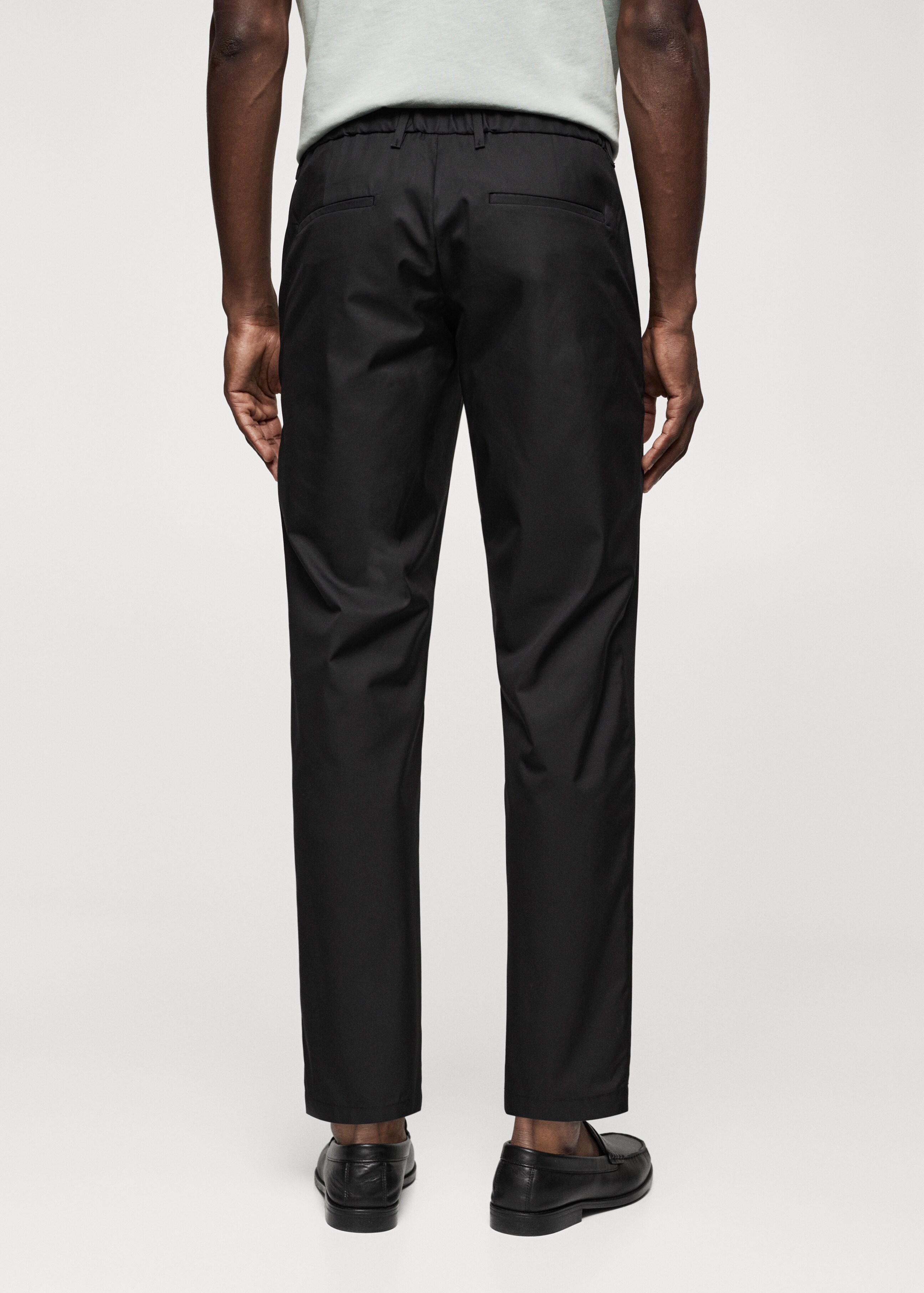 Slim-fit cotton trousers - Reverse of the article