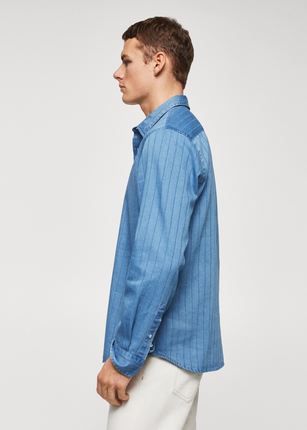 Striped denim shirt - Details of the article 6