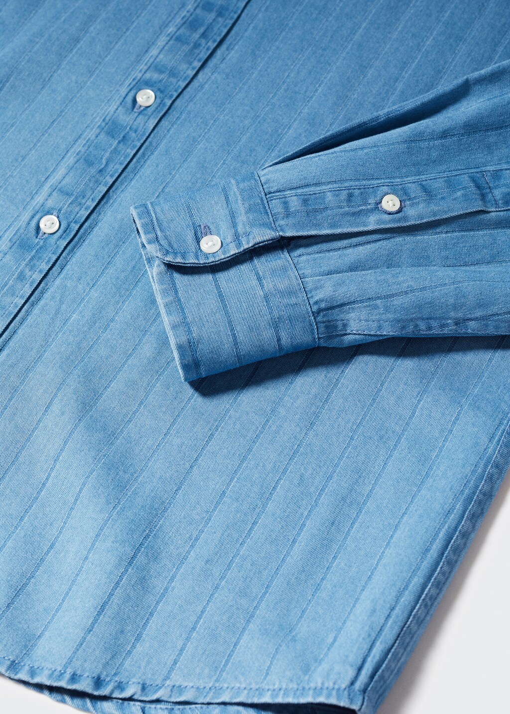 Striped denim shirt - Details of the article 8