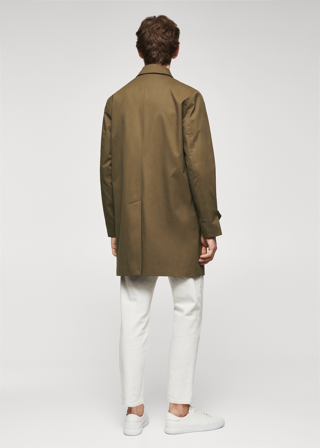 Water-repellent cotton trench coat - Reverse of the article