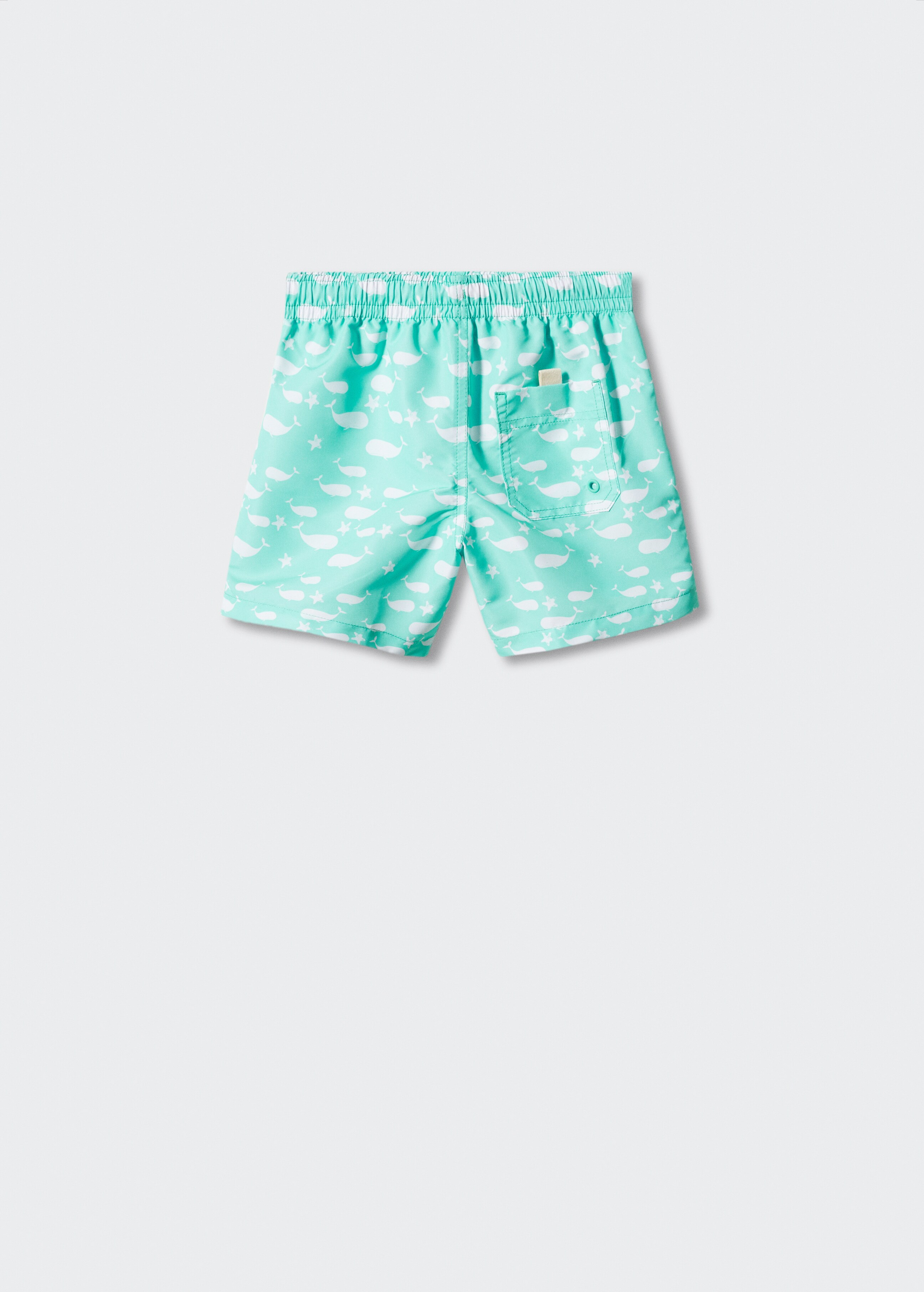 Printed swimming trunks - Reverse of the article