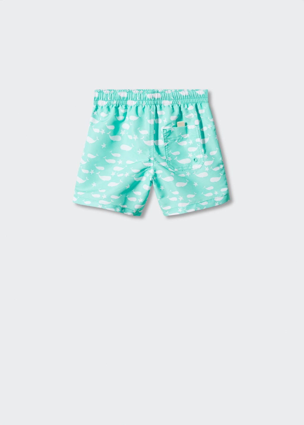 Printed swimming trunks - Reverse of the article